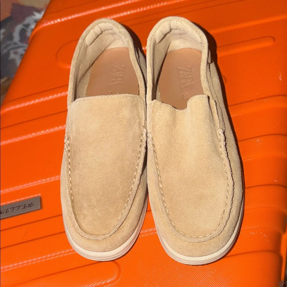 Zara Beige Suede Men's Slip-Ons